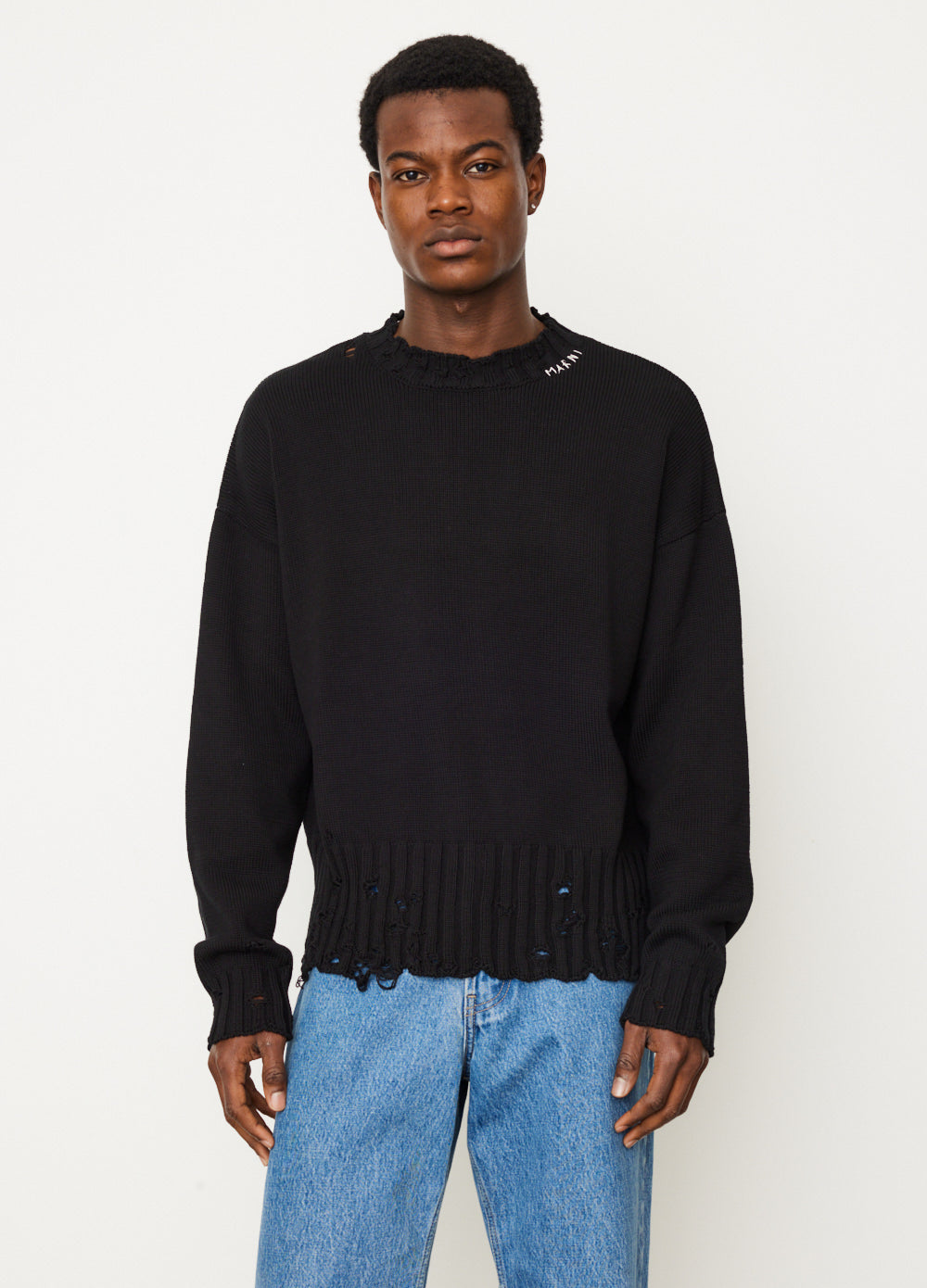 Marni Black Twisted Sweater