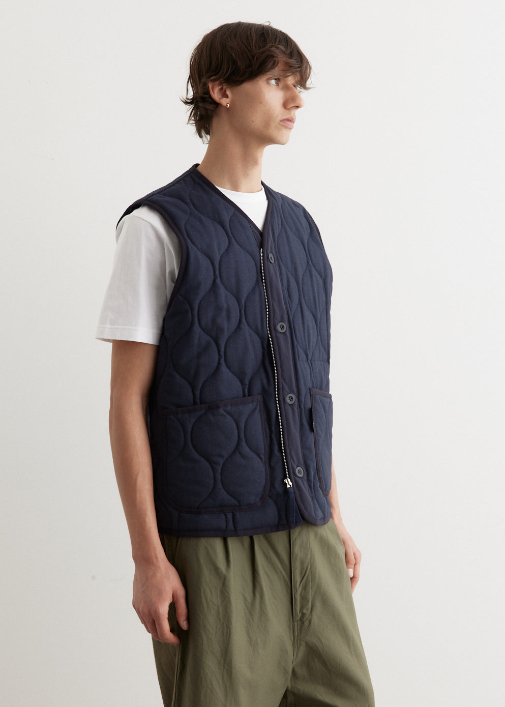 Herringbone sale quilted vest