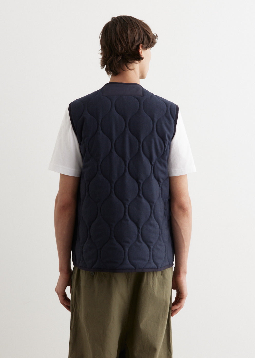 Wool Herringbone Quilted Vest