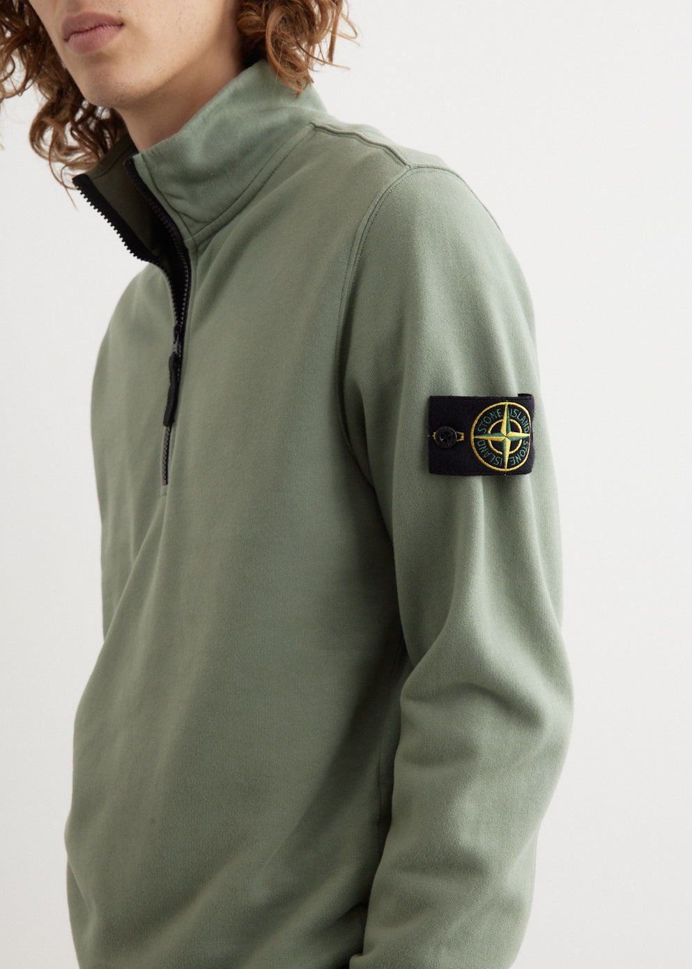 Badge Half Zip Sweatshirt