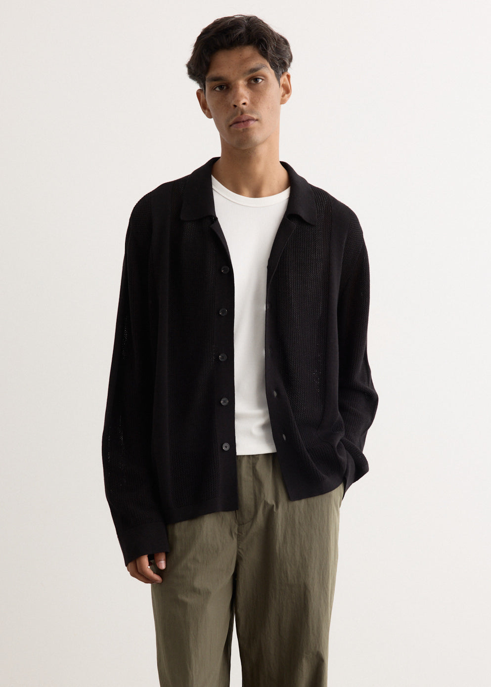 Metropolis Knit Camp Collar Shirt