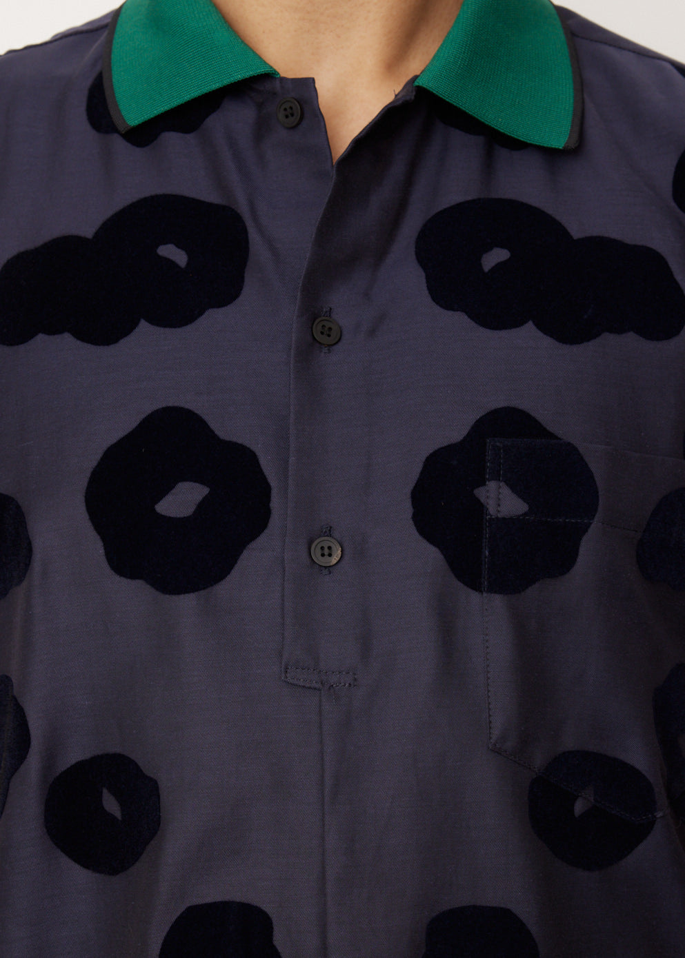 Flocky Print Short-Sleeve Shirt