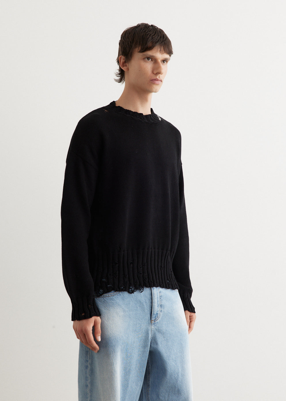 Destroyed Crewneck Knit