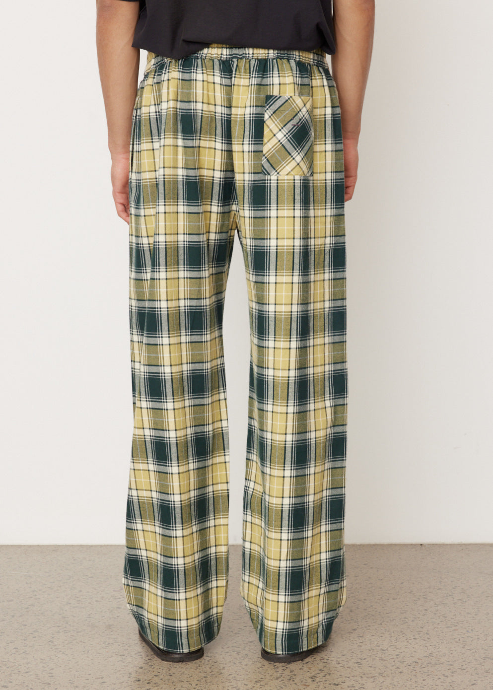 ELLIS  Moss Green Check Tweed Trousers  Marc Darcy