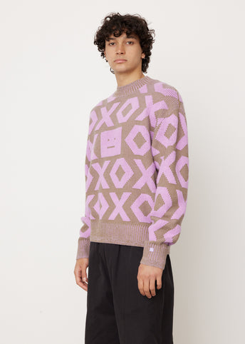 Mini Kozu XOXO Sweater in Beige - Acne Studios Kids