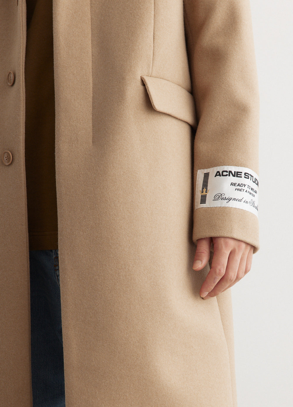 Acne camel coat hotsell