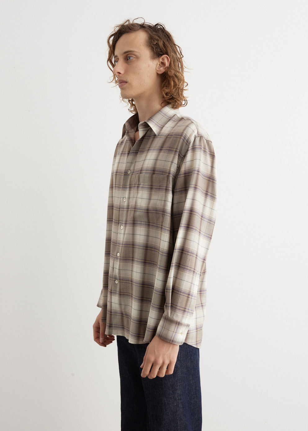 Super Light Wool Check Shirt