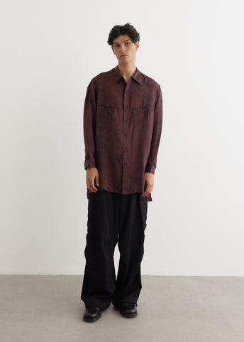 Uneven Dyed Panel Shirt