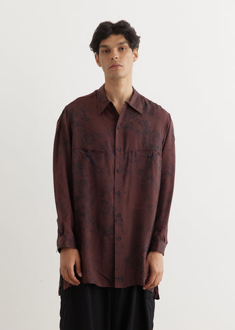 Uneven Dyed Panel Shirt