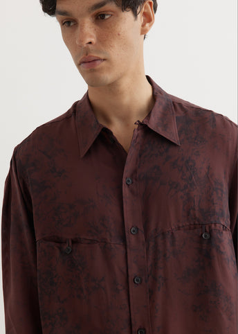 Uneven Dyed Panel Shirt