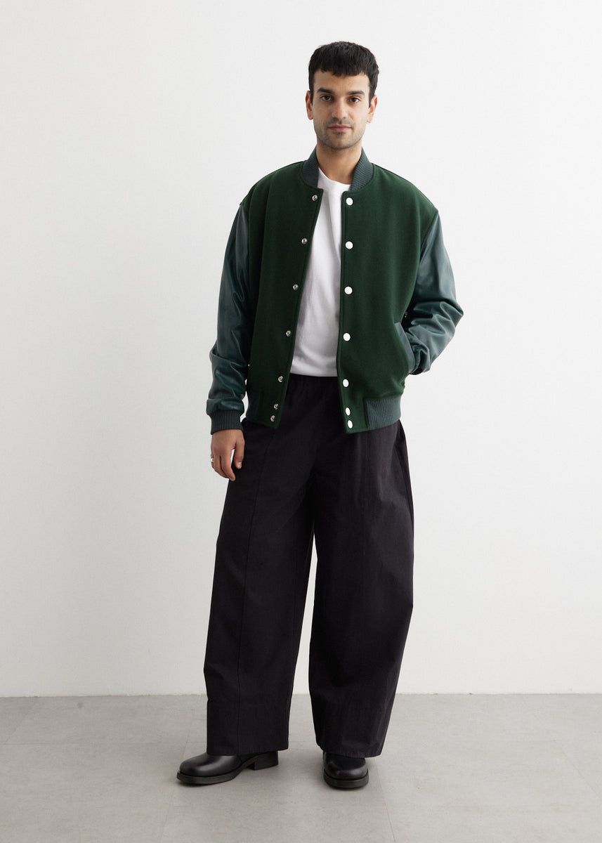 Leather Sleeve Bomber Jacket - Marni