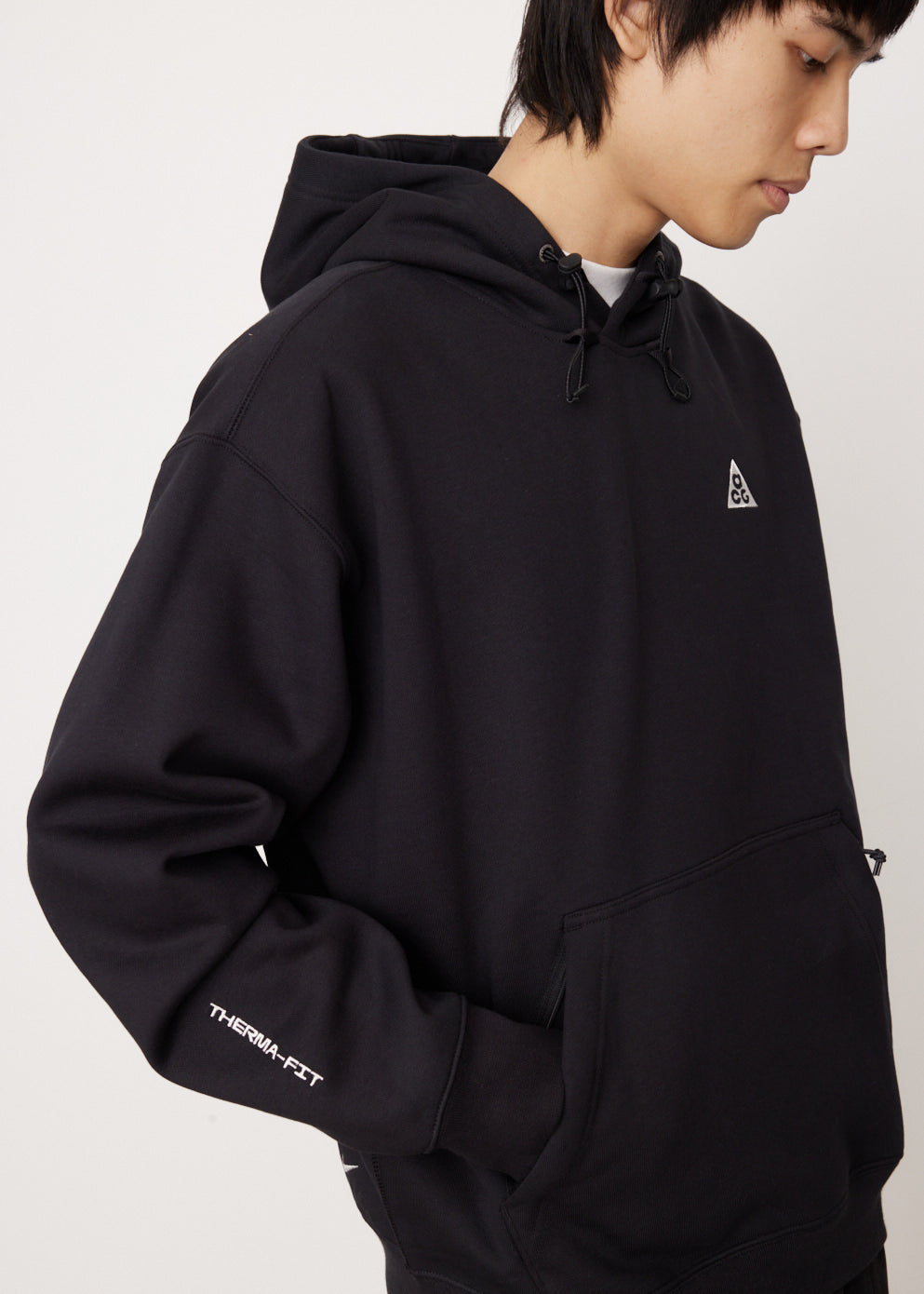 Nike ACG Therma-FIT “Airora” Full-Zip Fleece Hoodie (Grey Heather/Black/Light Smoke Grey) M