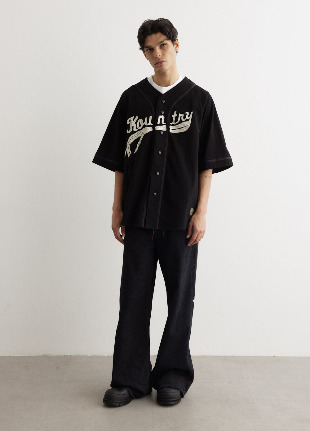 16/-Densed Jersey Baseball Shirt