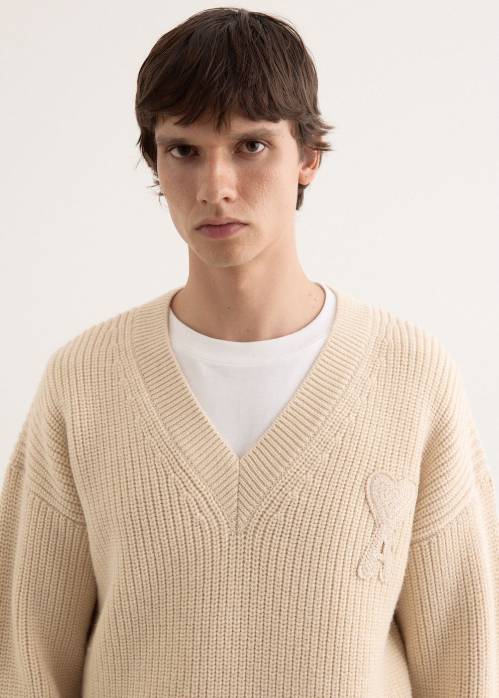 Ribbed V-Neck Sweater