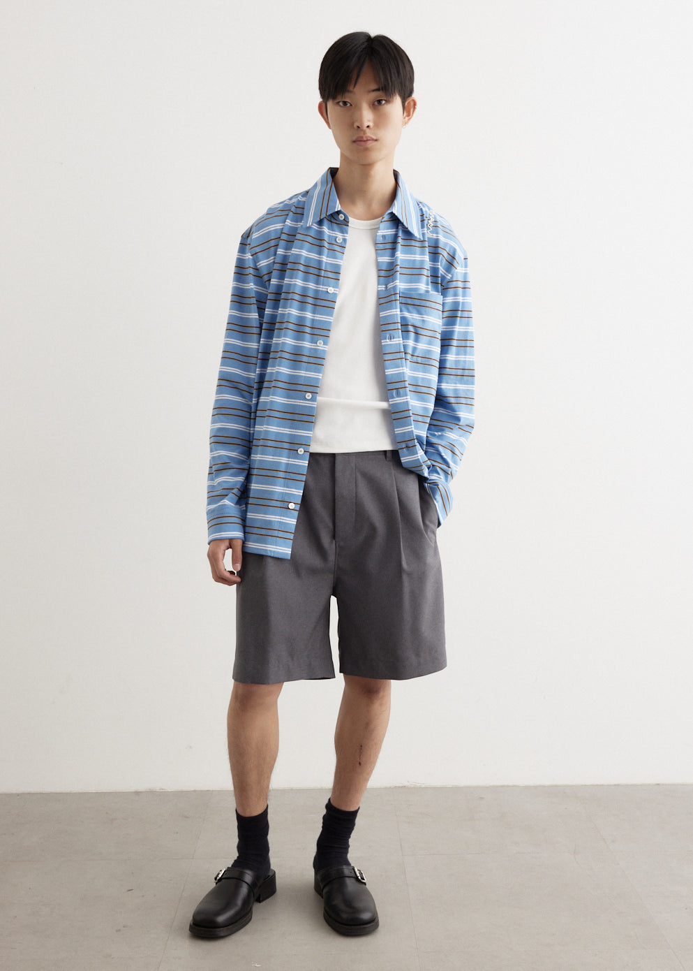 Oversized Stripe Jersey Shirt