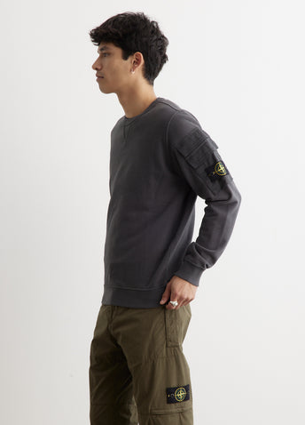 Badge Pocket Sleeve Sweatshirt