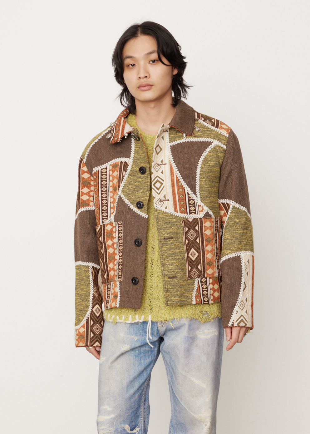 Jacquard Patchwork Jacket