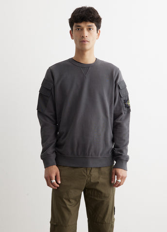 Badge Pocket Sleeve Sweatshirt