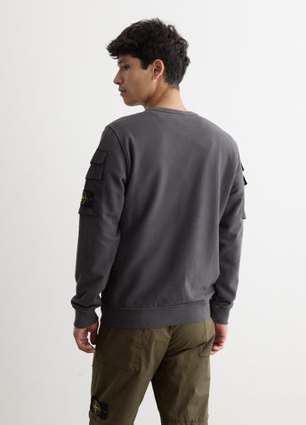 Badge Pocket Sleeve Sweatshirt