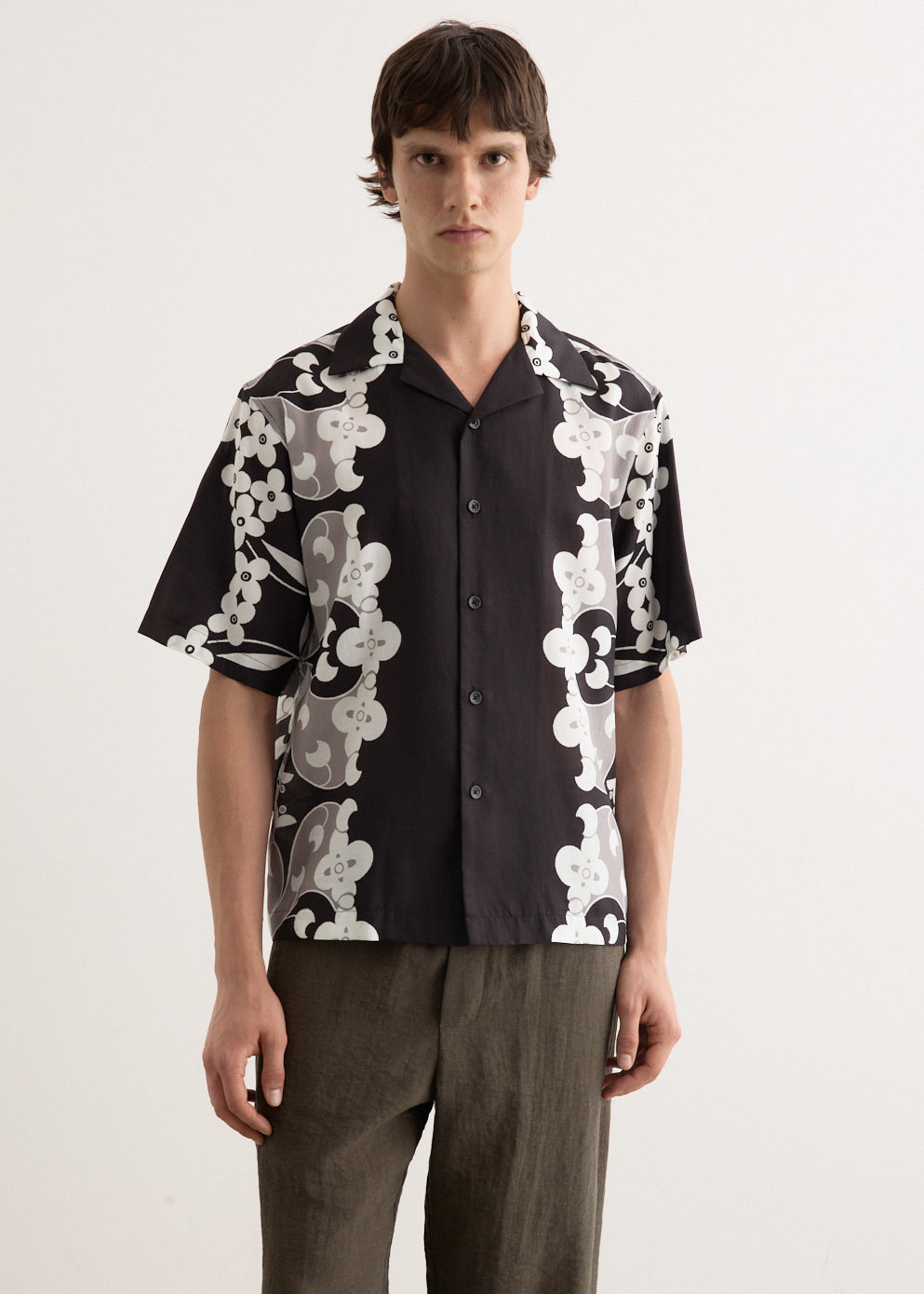 Paradise Floral Silk Camp Collar Shirt