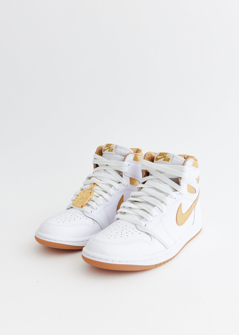 Women's Air Jordan 1 High OG 'White and Gold' Sneakers