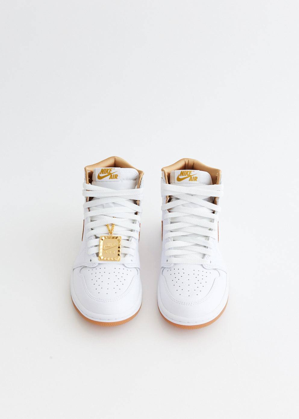 Women's Air Jordan 1 High OG 'White and Gold' Sneakers