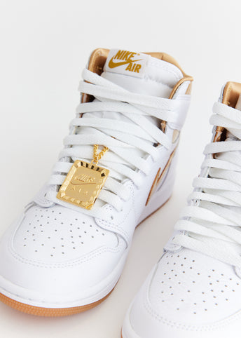 Women's Air Jordan 1 High OG 'White and Gold' Sneakers