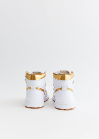 Women's Air Jordan 1 High OG 'White and Gold' Sneakers