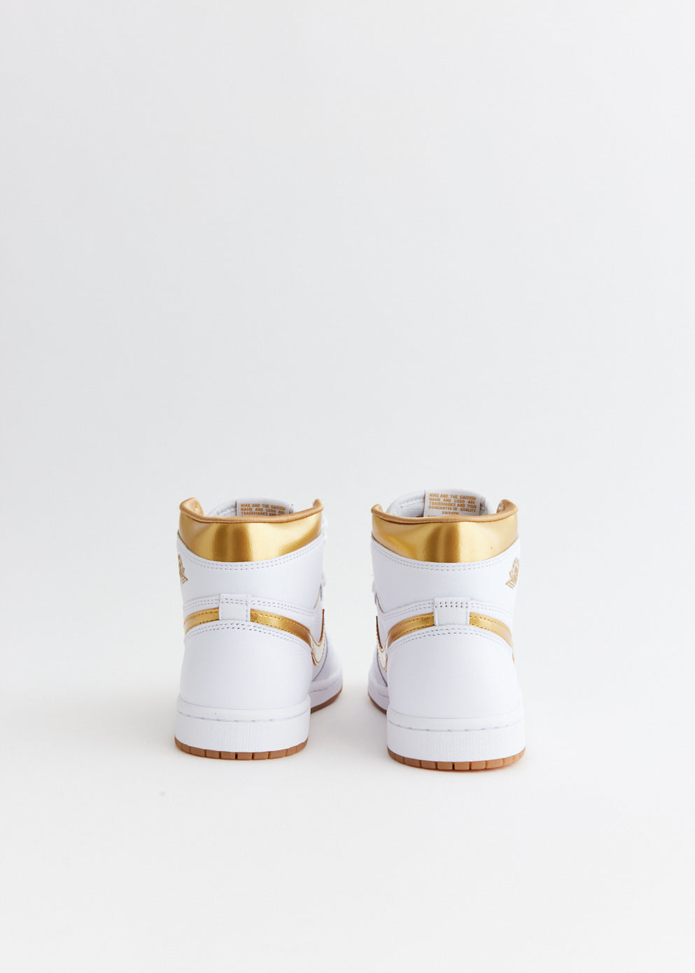 Women's Air Jordan 1 High OG 'White and Gold' Sneakers