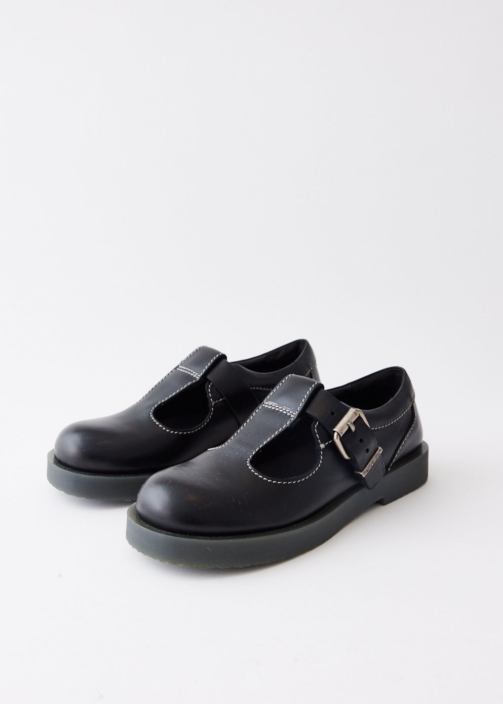 Berylab Leather Buckle Shoes