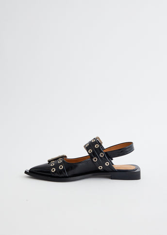 Chunky Buckle Ballerinas