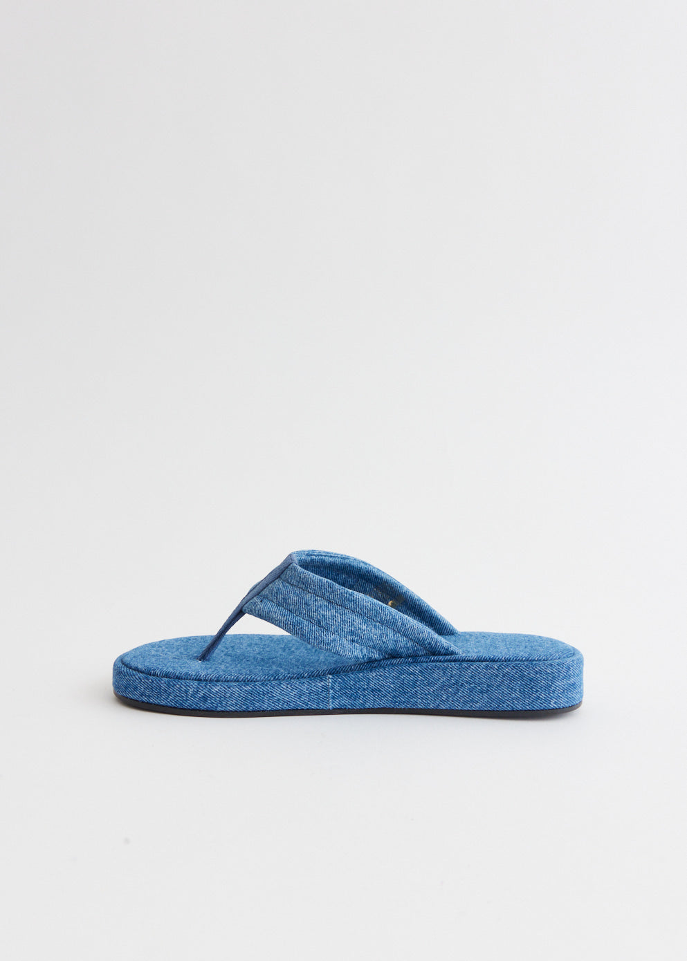 Denim cheap flip flops