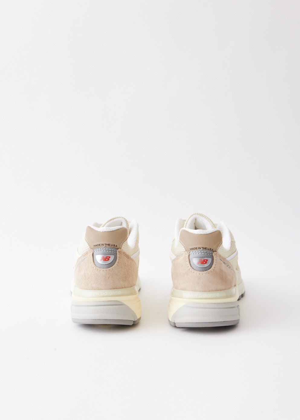 MADE in USA 990v4 Limestone Sneakers