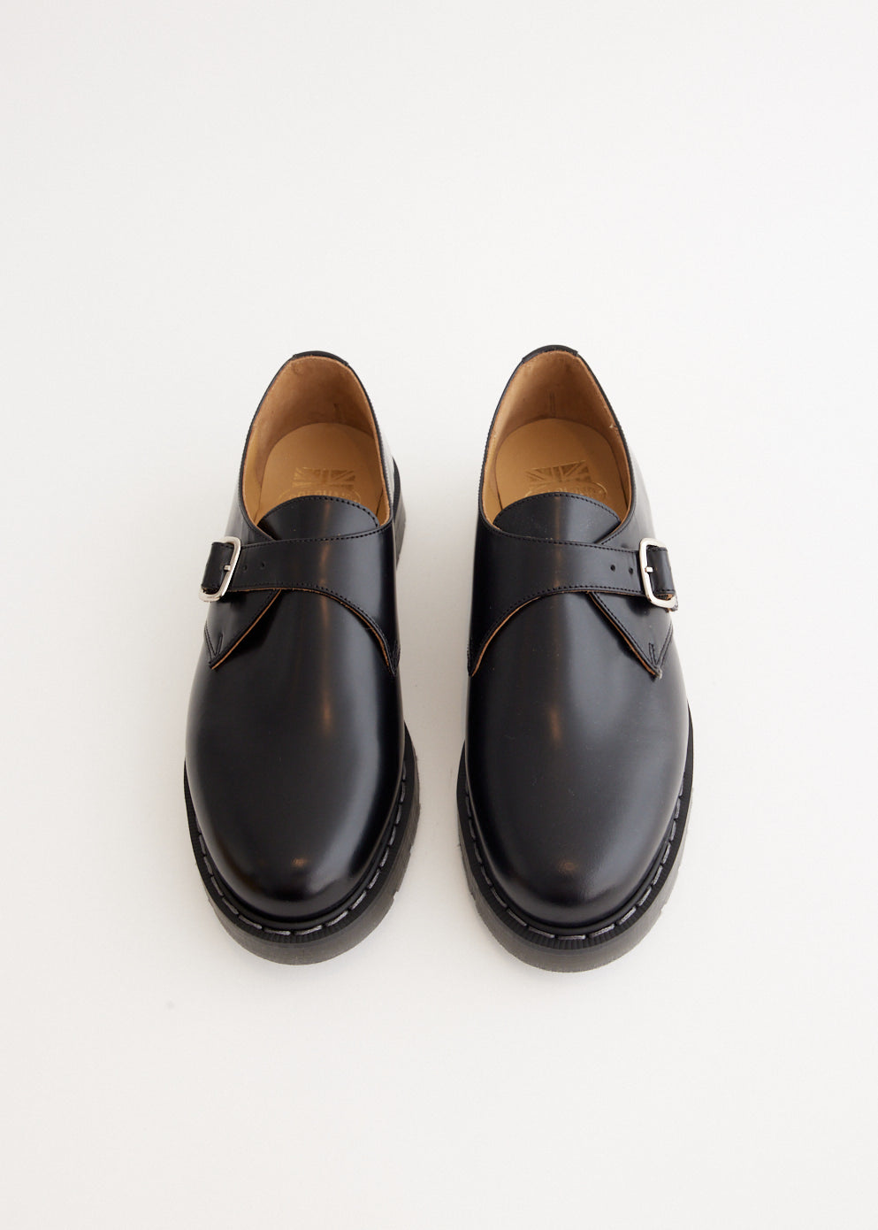 Black Hi-Shine Monk Shoes