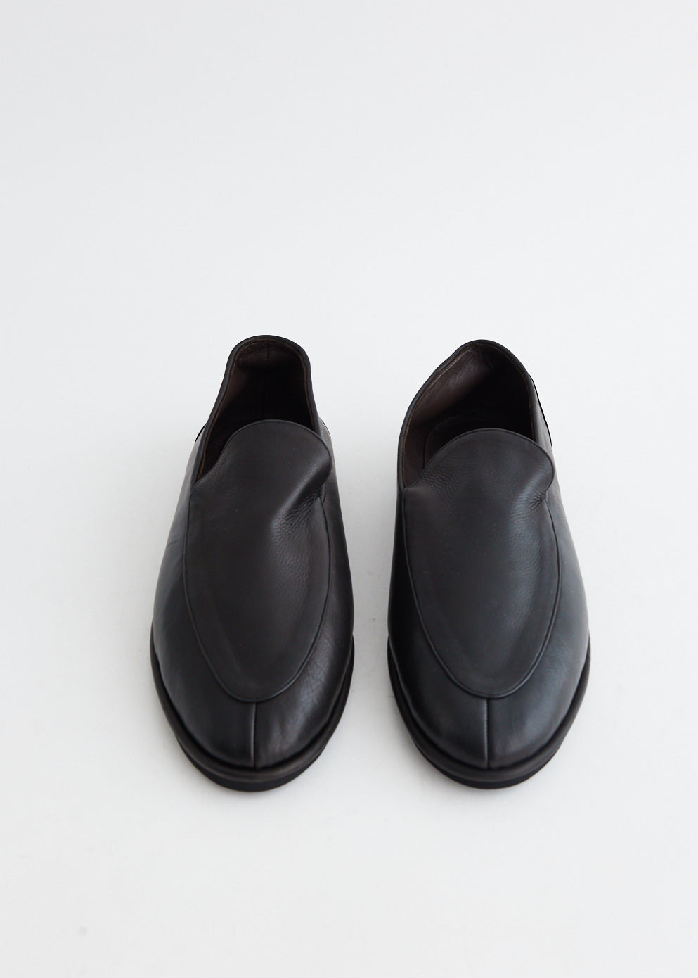 AURALEE: Black Leather Loafers