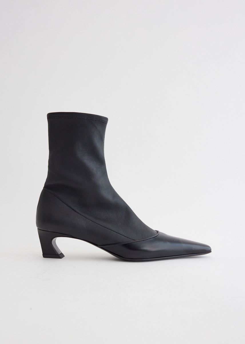 45mm Bano Leather Ankle Boots