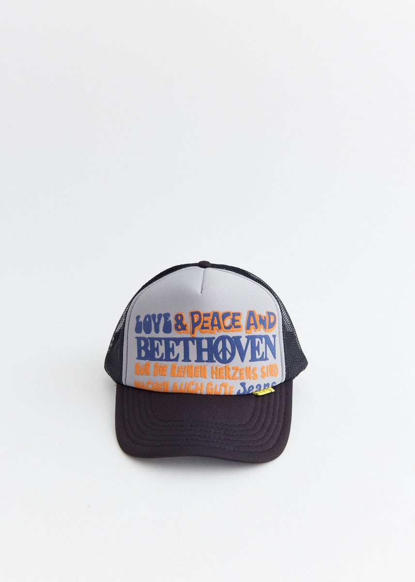 売り最激安 Love&Peace BEETHOVEN トラックCAP(ブラウン×キナリ) | www