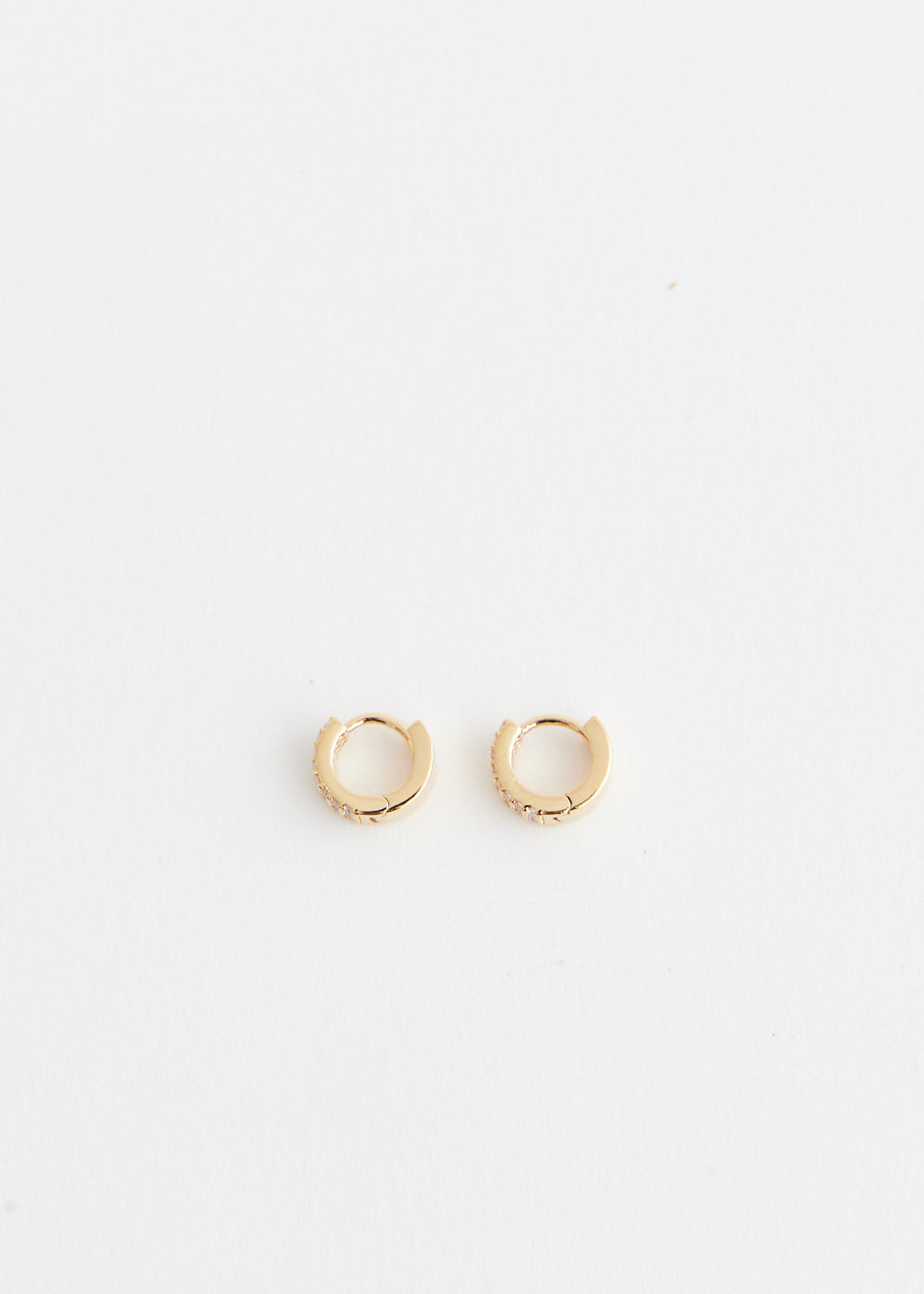 Thick Pave Hoops