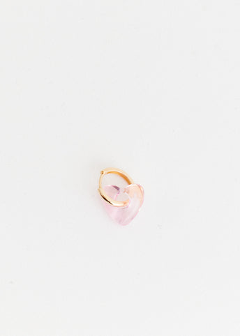 Hoop And Resin Heart Earring