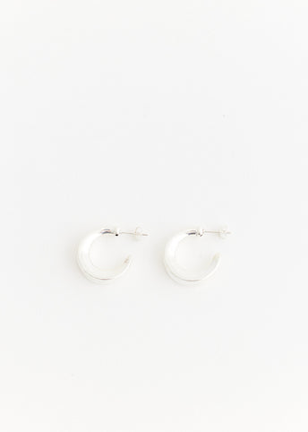 Silver C Hoop Earrings