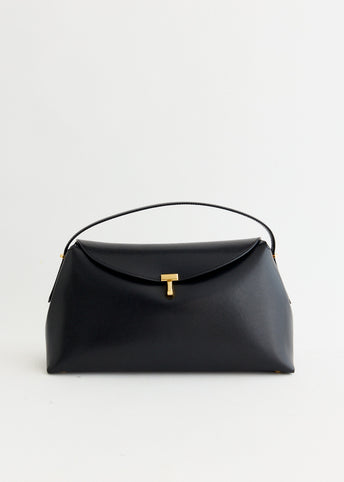 T-Lock Leather Top Handle Bag