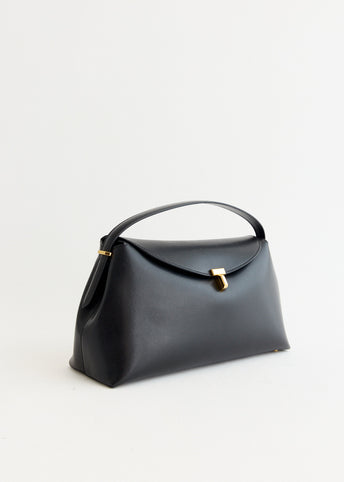 T-Lock Leather Top Handle Bag