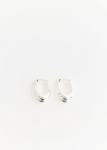 Silver Organic Hoop Earrings