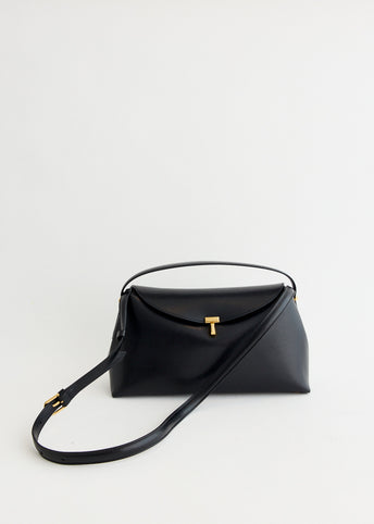 T-Lock Leather Top Handle Bag