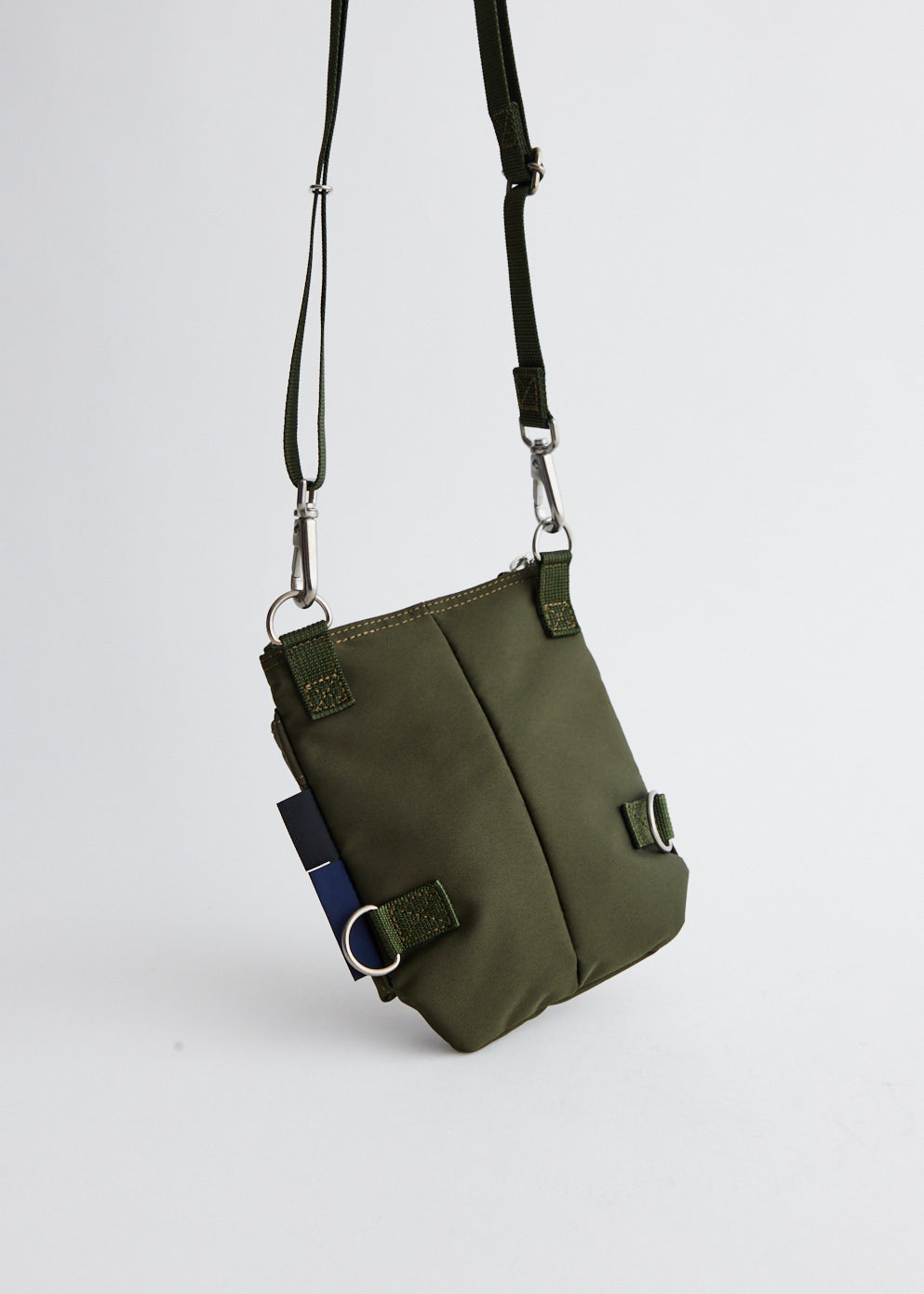 PORTER FLAT MESSENGER BAG カーキ - バッグ