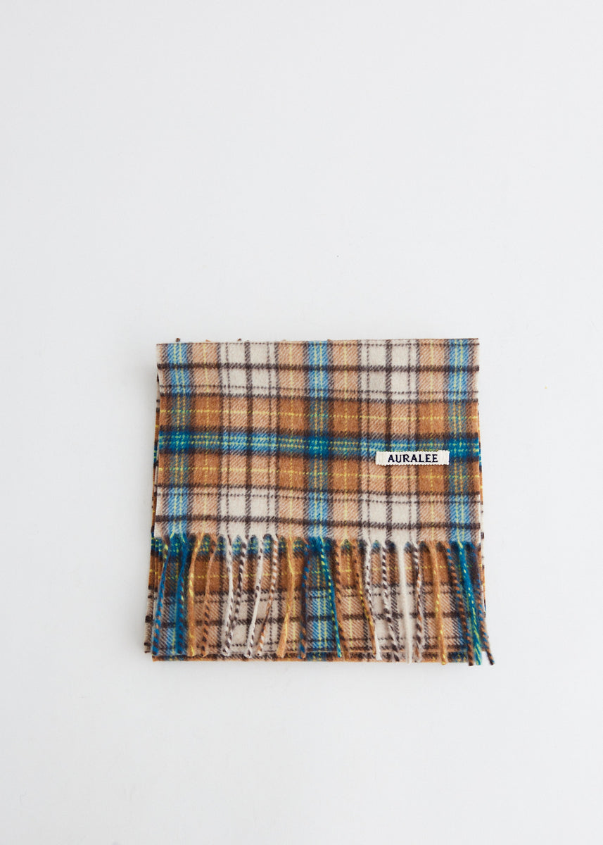 Cashmere Check Stole - Auralee