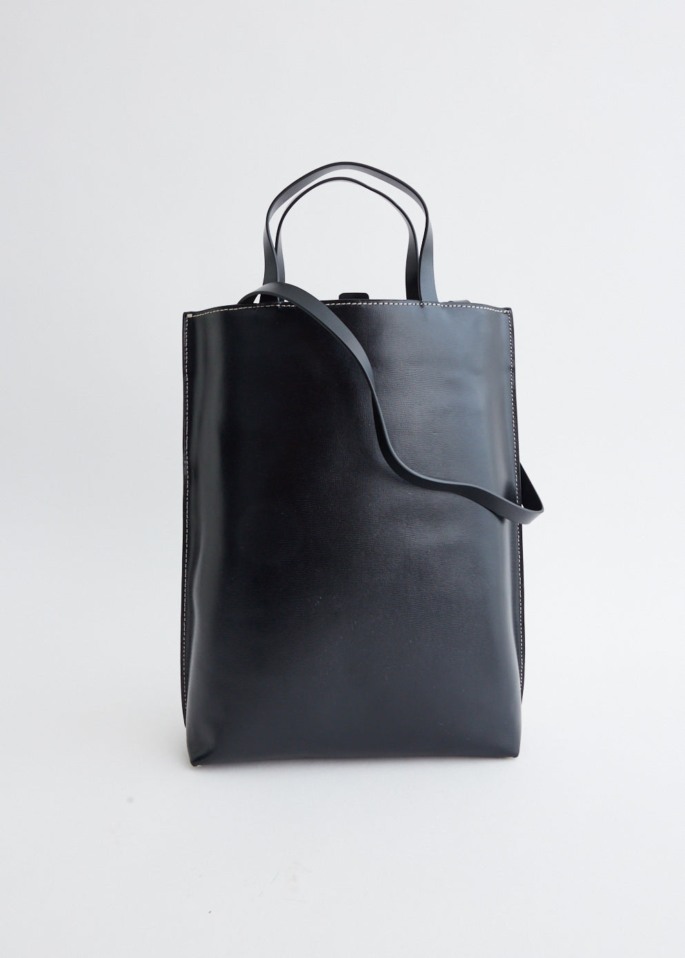 Medium banner leather tote hot sale