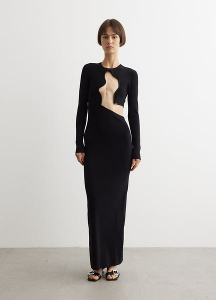 Christopher Esber  Salacia Wire Column Dress Black