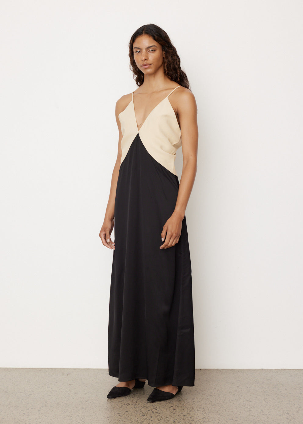 Draped Twill Cami Dress