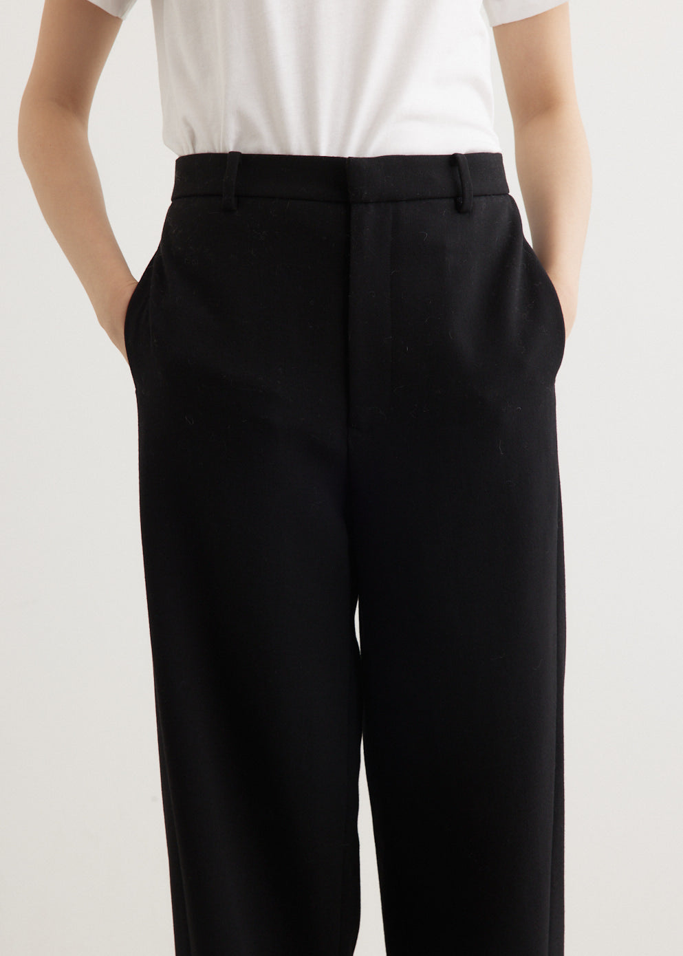 Tense Wool Double Cloth Slacks